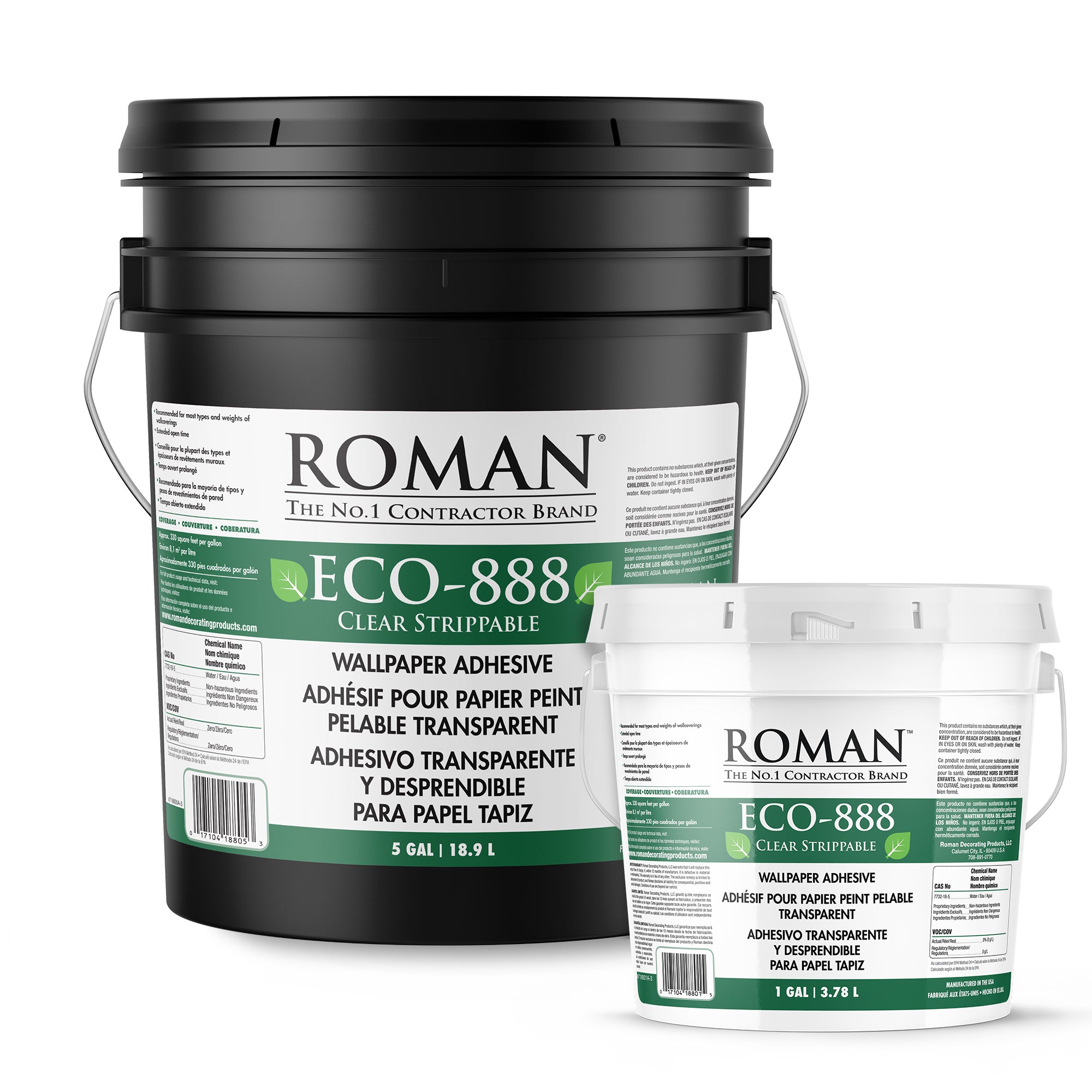 ECO-888 Premium Clear Strippable Wallcovering Adhesive